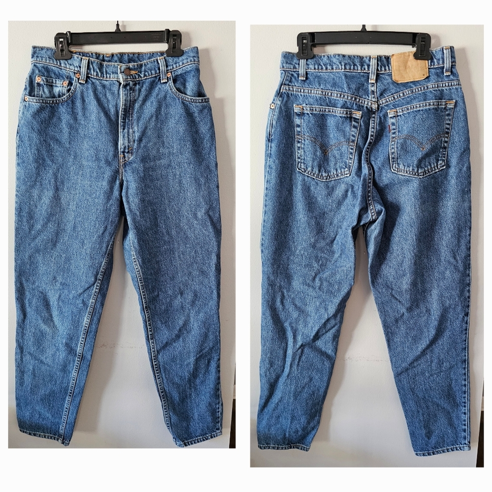 Vtg Levis 551 Jeans Women's Size 14 30x29 High Waist Relaxed Fit Barrel Leg USA